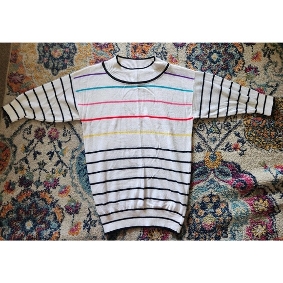 Vintage made in USA Jane Adams Sweater 3/4 Sleeve XL? SEE MEASUREMENTS - Picture 1 of 7